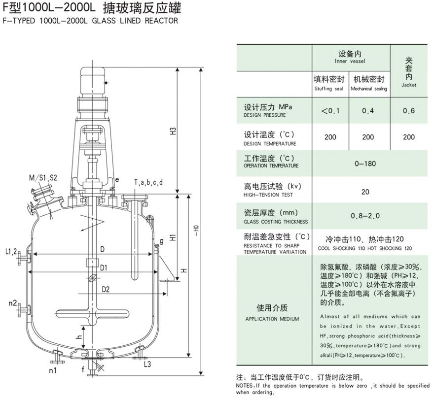 搪瓷反應釜外包不銹鋼